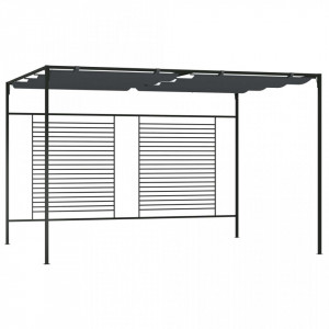 Pavilion cu acoperiș retractabil, antracit, 4x3x2,3 m, 180 g/m² - V313625V - Img 2