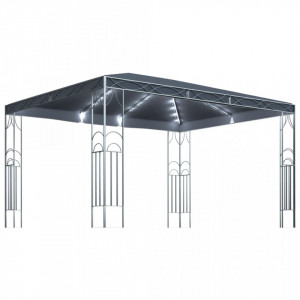 Pavilion cu șir de lumini LED, antracit, 400x300 cm - V3070341V