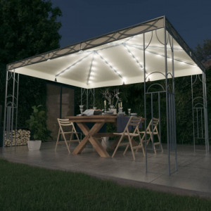 Pavilion cu șir de lumini LED, crem, 400x300 cm - V3070340V - Img 2