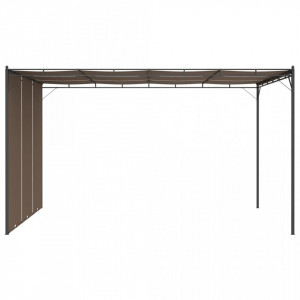 Pavilion de grădină cu perdea laterală, gri taupe, 4x3x2,25 m - V312264V - Img 4