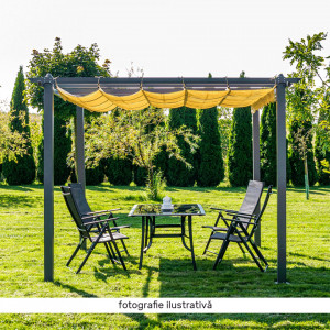 Pergola cu acoperiş glisant, aluminiu, 290x290x215 cm - TP297576 - Img 5