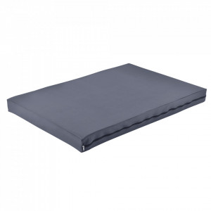 Perna decorativa/burete cu husa pentru mobilier paleti HTSK-2206, 120 x 80 x 10 cm, 67% PVC / 33% Polietilena, gri inchis - P58673328 - Img 2