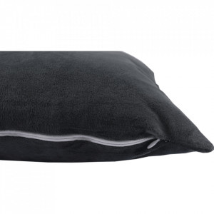 Pernă, material textil de catifea gri închis, 45x45 cm - TP238747 - Img 9