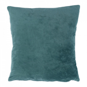 Pernă, material textil de catifea petrol, 45x45 cm - TP238762