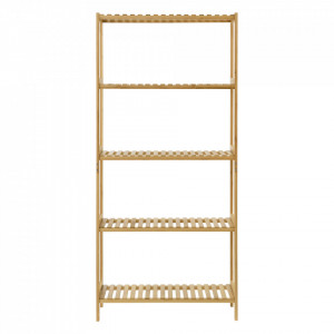 Raft bambus bucatarie cu 5 polite, lemn natur - P78003542 - Img 3