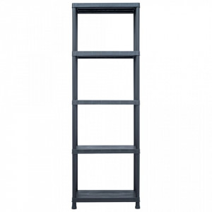 Rafturi de depozitare 2 buc. negru 60x30x180 cm plastic 125 kg - V276257V - Img 3