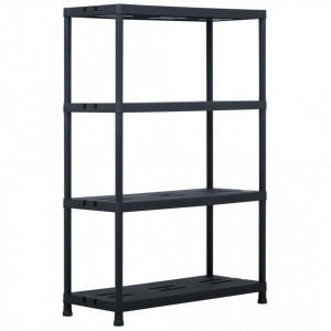 Rafturi de depozitare 2 buc. negru 90x40x138 cm plastic 220 kg - V276262V - Img 2
