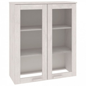 Rafturi superioare dulap, alb, 85x35x100 cm, lemn masiv pin - V340505V - Img 1