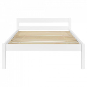 Rama pat Olanda cu gratar pentru doua persoane, 206 x 96 x 50 cm,100 Kg, brad, alb - P65373544 - Img 3