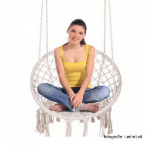 Scaun balansoar suspendabil, leagăn agăţat, mentol, 80x120 cm - TP274290 - Img 3