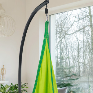 Scaun balansoar suspendabil, leagăn agăţat, verde, 60x150x70 cm - TP274726 - Img 2