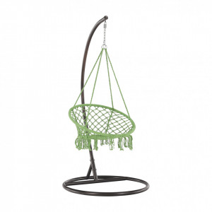 Scaun balansoar suspendabil, leagăn agăţat, verde, 80x120 cm - TP295534 - Img 5