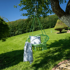 Scaun balansoar suspendabil, leagăn agăţat, verde, 80x120 cm - TP295534 - Img 16