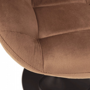 Scaun de bar, material textil Velvet maro - TP299529 - Img 5