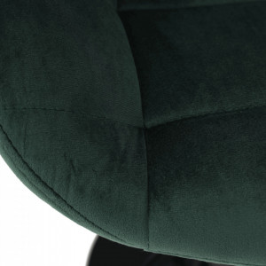 Scaun de bar, material textil Velvet verde închis - TP299530 - Img 3