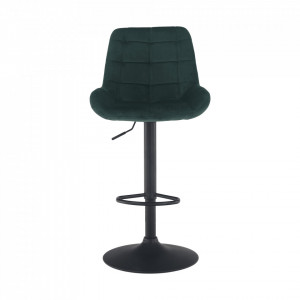 Scaun de bar, material textil Velvet verde închis - TP299530 - Img 9