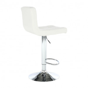 Scaun de bar, piele ecologică albă/crom - TP176350 - Img 13