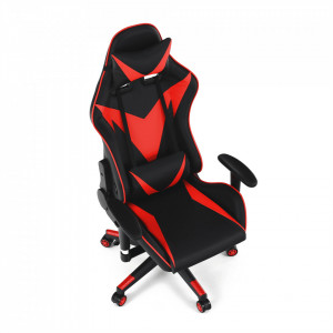 Scaun de birou cu difuzoare Bluetooth, gaming, negru și roşu, 66x60x125-133 cm - TP279411 - Img 14