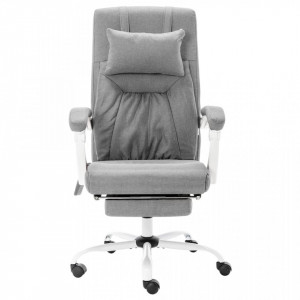 Scaun de birou cu masaj, gri, material textil - V20318V