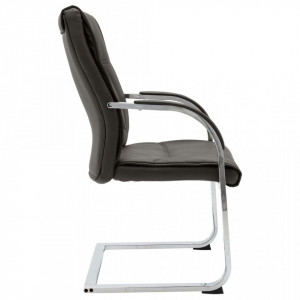 Scaun de birou tip consola, gri, piele ecologica - V289342V - Img 3