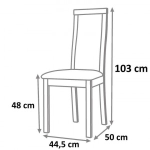 Scaun de bucătărie din lemn, nuc/piele ecologică, bej - TP36484 - Img 2