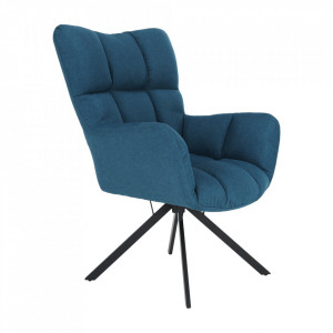 Scaun de design ţesătură albastru petrol - TP276608 - Img 6