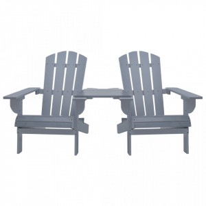 Scaun de gradina Adirondack, gri, lemn masiv de brad - V310068V - Img 2