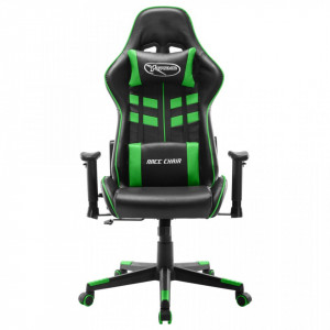 Scaun de jocuri, negru și verde, piele artificială - V20505V