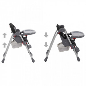 Scaun de masa inalt pentru copii, gri - V10188V - Img 4
