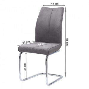Scaun dining, gri maro Taupe / gri - TP237290 - Img 4