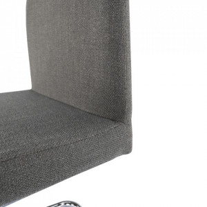 Scaun dining, material textil gri închis/crom - TP182176 - Img 13