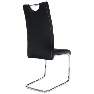 Scaun dining, negru / cusături deschise la culoare - TP182221 - Img 14