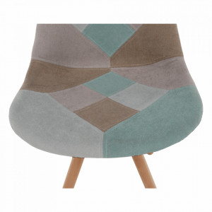 Scaun dining, patchwork mentol/maro - TP258420 - Img 11