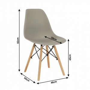 Scaun, gri cald/fag - TP228355 - Img 15