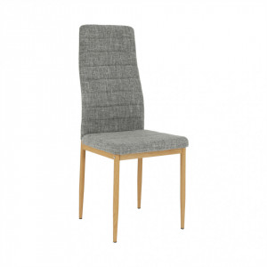 Scaun, material textil gri deschis/cadru metalic fag - TP203808 - Img 17
