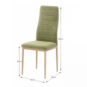 Scaun, material textil verde/cadru metalic fag - TP201240 - Img 3