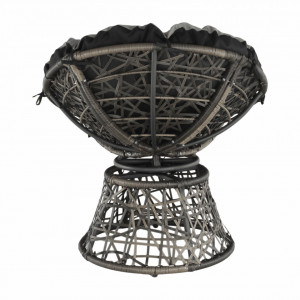 Scaun pivotant, fotoliu rotativ cu pernă, gri, 91x90 cm - TP258663 - Img 12