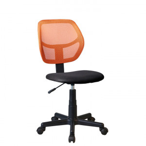 Scaun rotativ, portocaliu și negru, 39x49x78-90 cm - TP234339