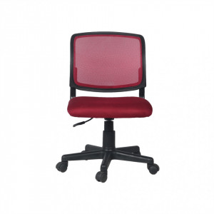 Scaun rotativ, roşu și negru, 47x80/91x42 cm - TP265167 - Img 4