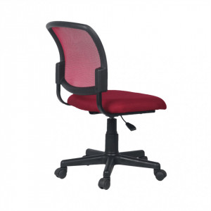 Scaun rotativ, roşu și negru, 47x80/91x42 cm - TP265167 - Img 6