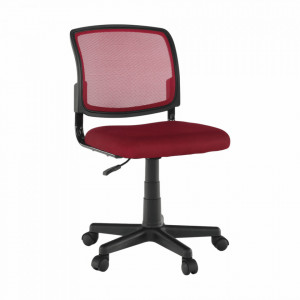 Scaun rotativ, roşu și negru, 47x80/91x42 cm - TP265167 - Img 12