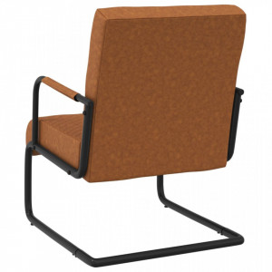 Scaun tip consolă, maro mat, piele ecologică - V325781V - Img 4