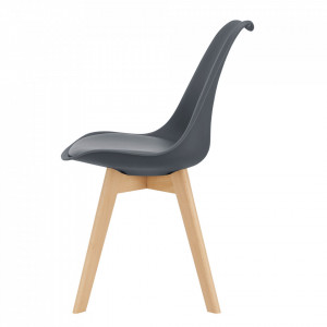 Scaune design, set 2 buc, 81 x 49 x 57 cm, gri - P67291229 - Img 3