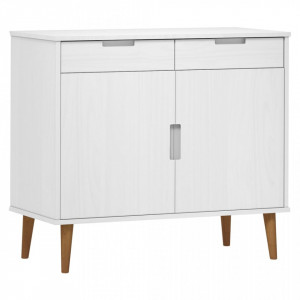Servantă alb, 90x40x80 cm, lemn masiv de pin - V350547V - Img 1