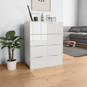 Servanta, alb foarte lucios, 60 x 35 x 76 cm, PAL - V283712V