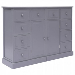 Servanta cu 10 sertare, gri, 113 x 30 x 79 cm, lemn - V284176V