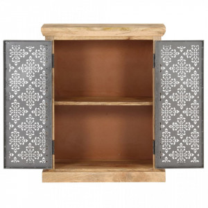 Servanta cu usi de otel, 60 x 35 x 75 cm, lemn masiv de mango - V289094V - Img 4