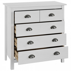 Servanta Hill Range, alb, 79 x 40 x 80 cm, lemn masiv de pin - V288916V - Img 3