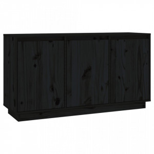 Servantă, negru, 111x34x60 cm, lemn masiv de pin - V813813V
