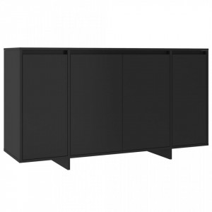 Servantă, negru, 135x41x75 cm, PAL - V809594V
